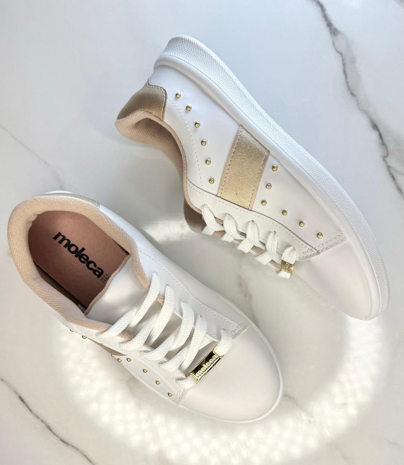 Tenis Napa Sardenha Metalizado Blanco