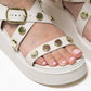 STUD SANDALS | WHITE