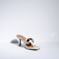 TALLIC THONG HEELS