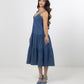 DENIM MIDI DRESS